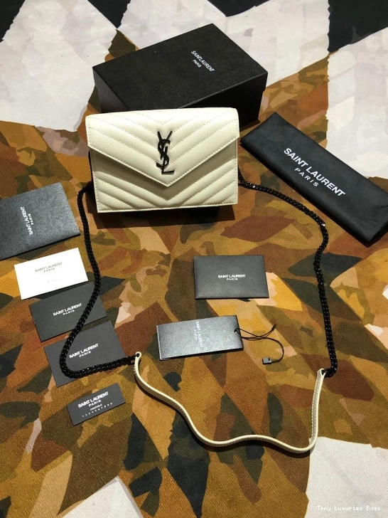 Tony Luxuries CASSANDRE CHAIN WALLET YSL MATELASSÉ 0730